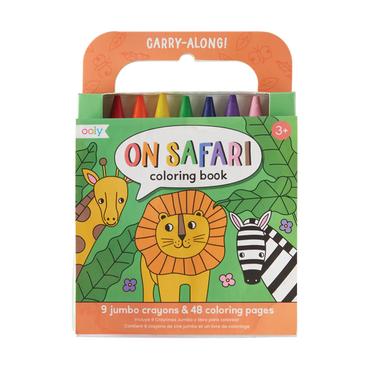 Coloring Book and Crayon Set - On Safari